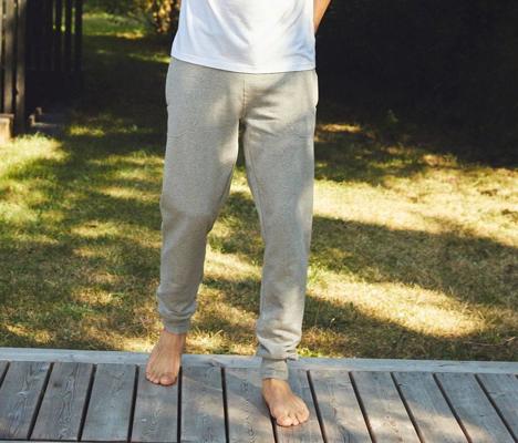 SWEATPANTS WITH CUFF AND ZIP POCKET NEUTRAL O74002