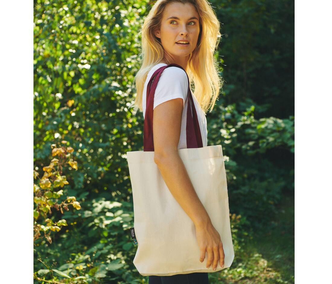 NEUTRAL TWILL BAG WITH CONTRAST HANDLES bedrukken met eigen logo
