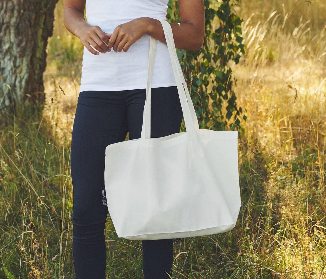 NEUTRAL SHOPPING BAG WITH GUSSET bedrukken met eigen logo