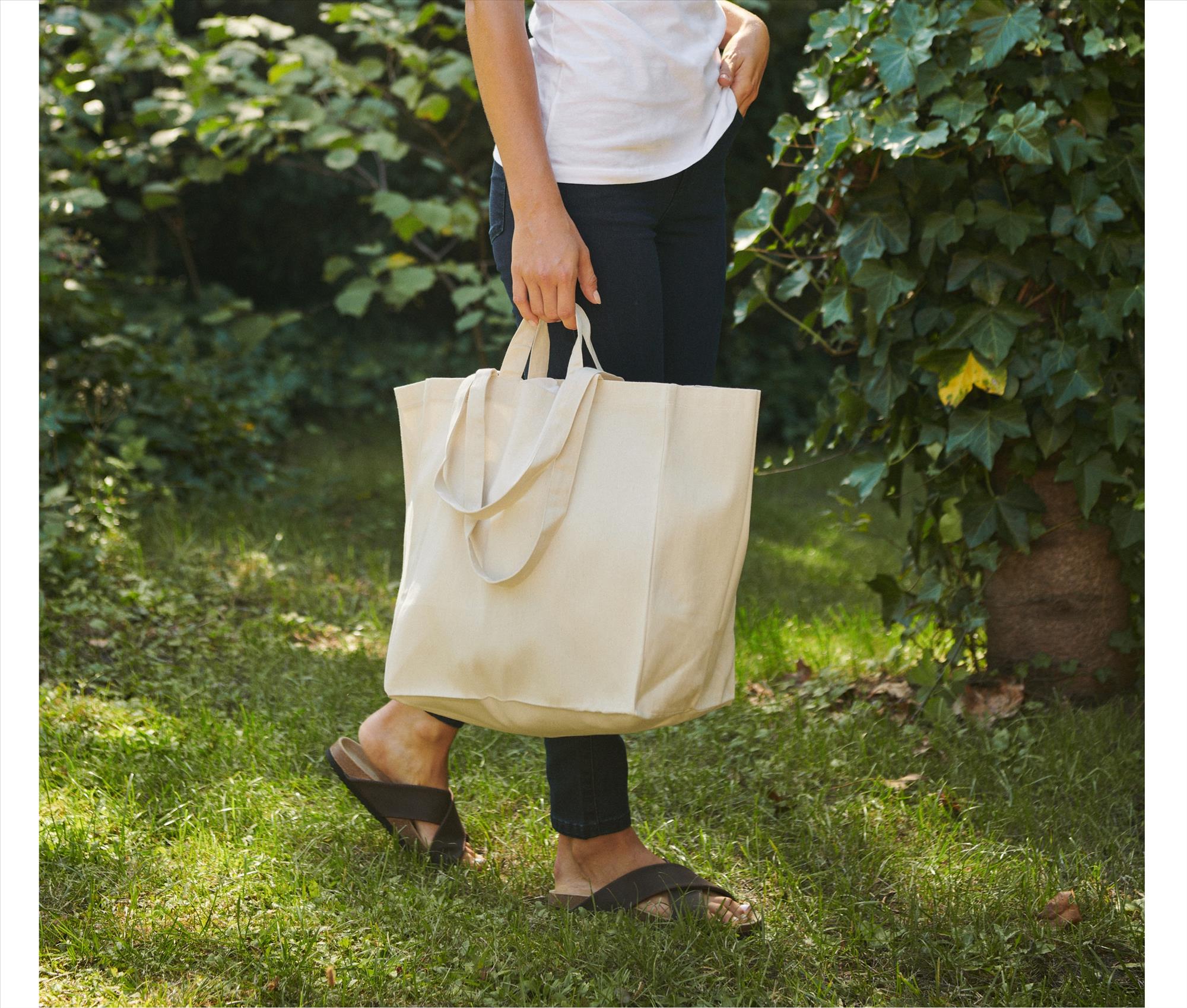 NEUTRAL TWILL BAG WITH MULTIPLE HANDLES bedrukken met eigen logo