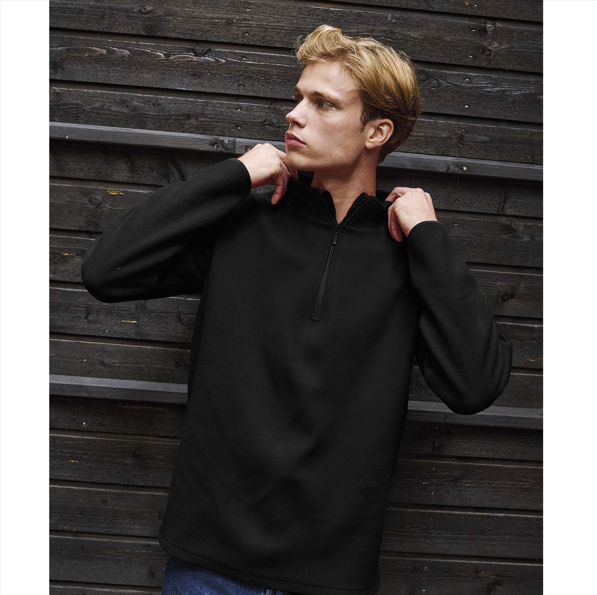 NEUTRAL RECYCLED FLEECE QUARTER ZIP bedrukken met eigen logo