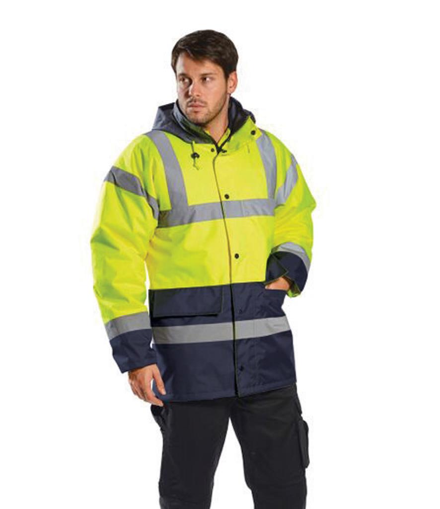 Portwest Hi-Vis Contrast Traffic Jacket bedrukken met eigen logo