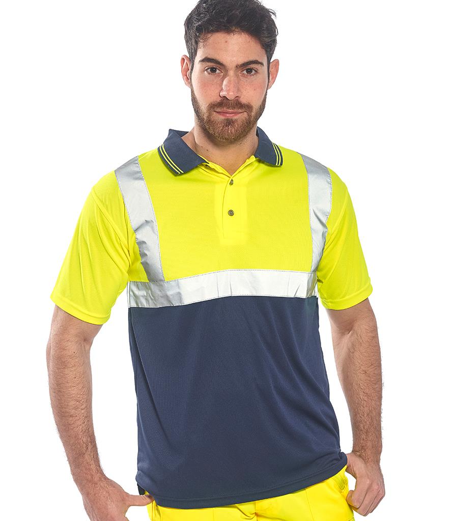 Portwest Hi-Vis Two Tone Polo Shirt bedrukken met eigen logo