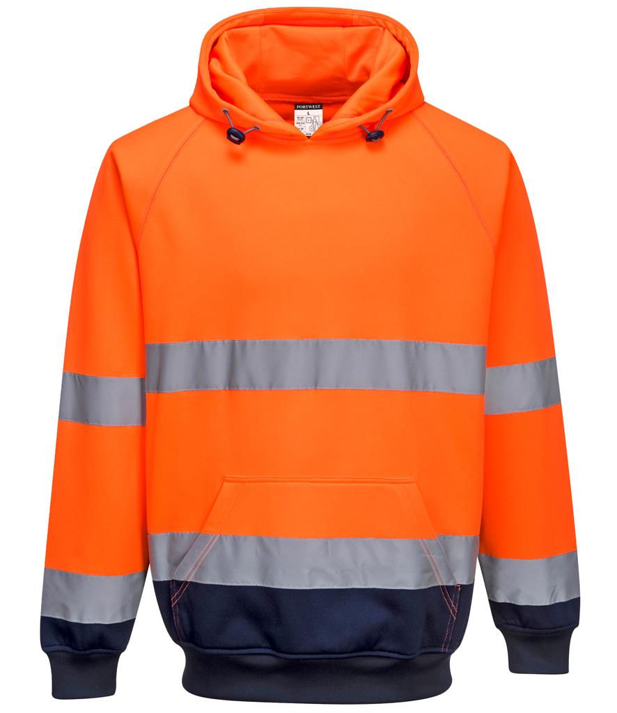 Portwest Hi-Vis Two Tone Hooded Sweatshirt bedrukken met eigen logo