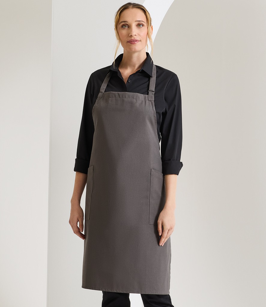 Premier Recycled Polyester and Fairtrade Organic Cotton Bib Apron bedrukken met eigen logo