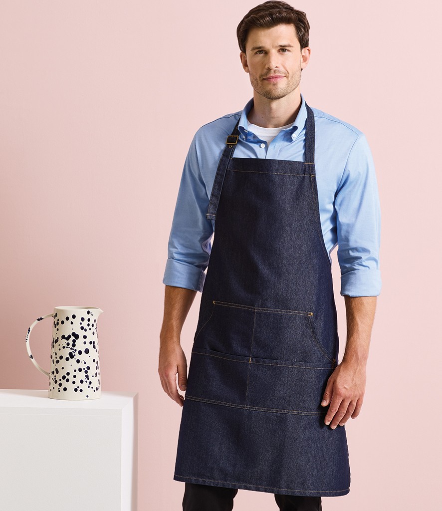 Premier Denim Bib Apron bedrukken met eigen logo