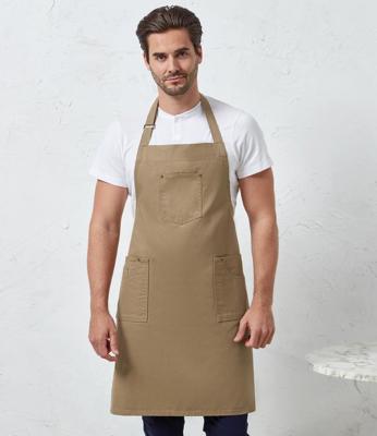 Cotton Chino Bib Apron Premier PR132