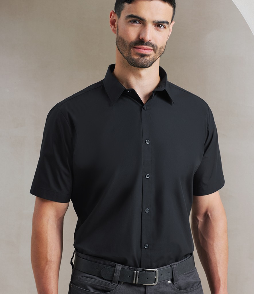 Premier Supreme Short Sleeve Poplin Shirt bedrukken met eigen logo