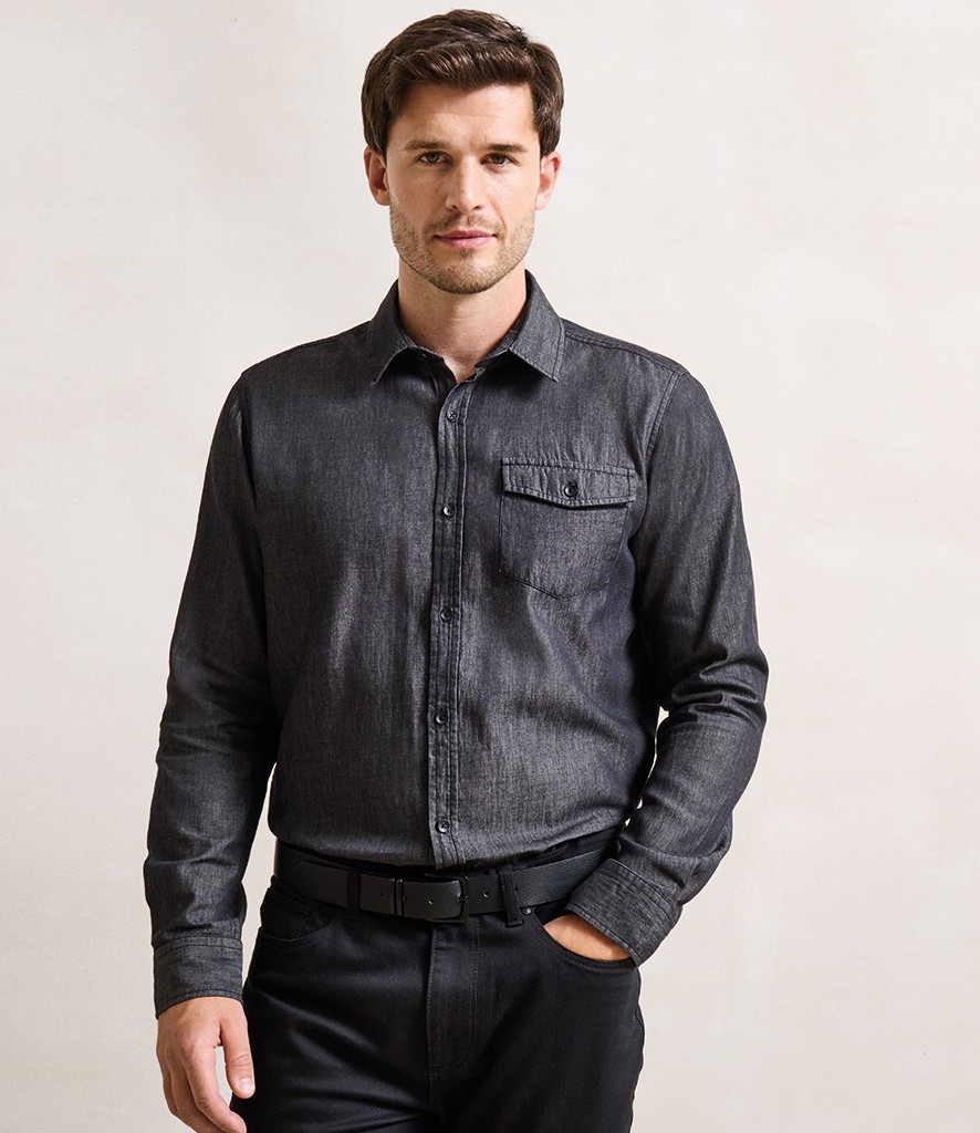 Premier Jeans Stitch Denim Shirt bedrukken met eigen logo