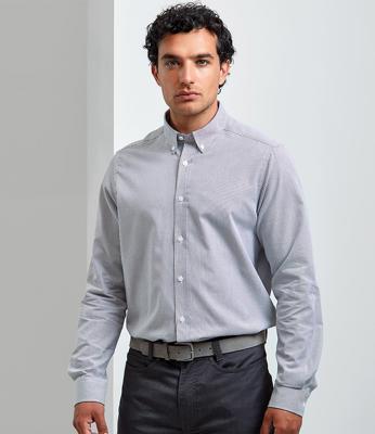 Long Sleeve Striped Oxford Shirt Premier PR238