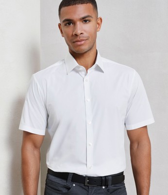 Short Sleeve Stretch Fit Poplin Shirt Premier PR246