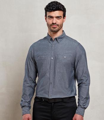 Fairtrade Organic Long Sleeve Chambray Shirt Premier PR247