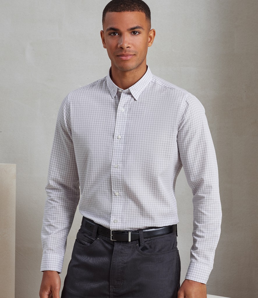 Premier Maxton Check Long Sleeve Shirt bedrukken met eigen logo