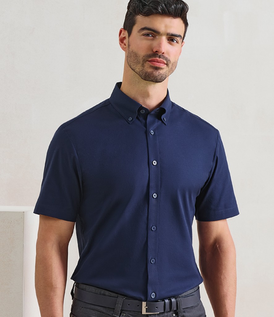 Premier Supreme Short Sleeve Oxford Shirt bedrukken met eigen logo