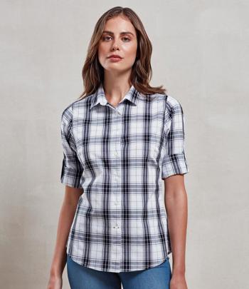 Ladies Ginmill Check Long Sleeve Shirt Premier PR354