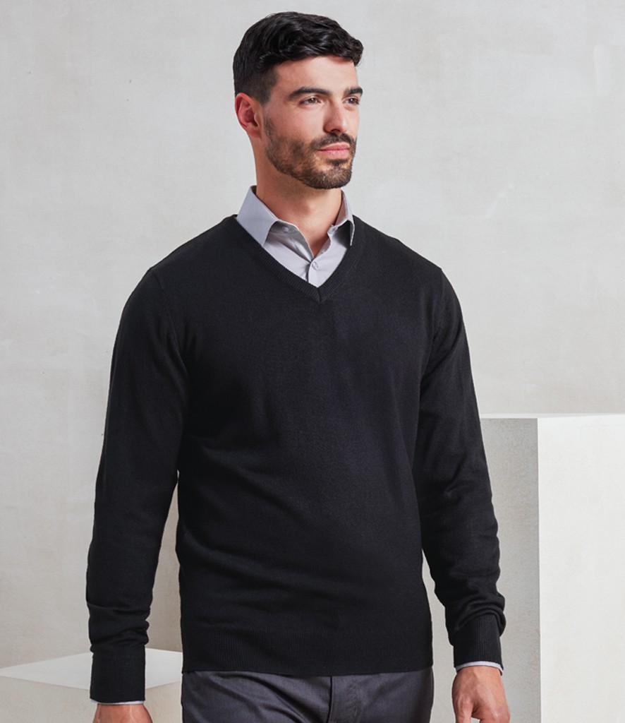 Premier Essential Acrylic V Neck Sweater bedrukken met eigen logo