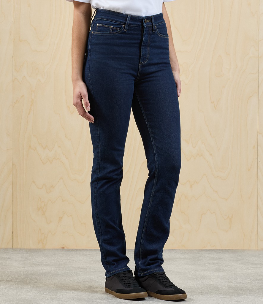 Premier Workready Ladies Straight Leg Jeans bedrukken met eigen logo
