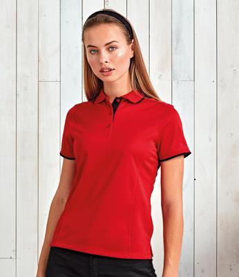 Ladies Contrast Coolchecker® Piqué Polo Shirt Premier PR619