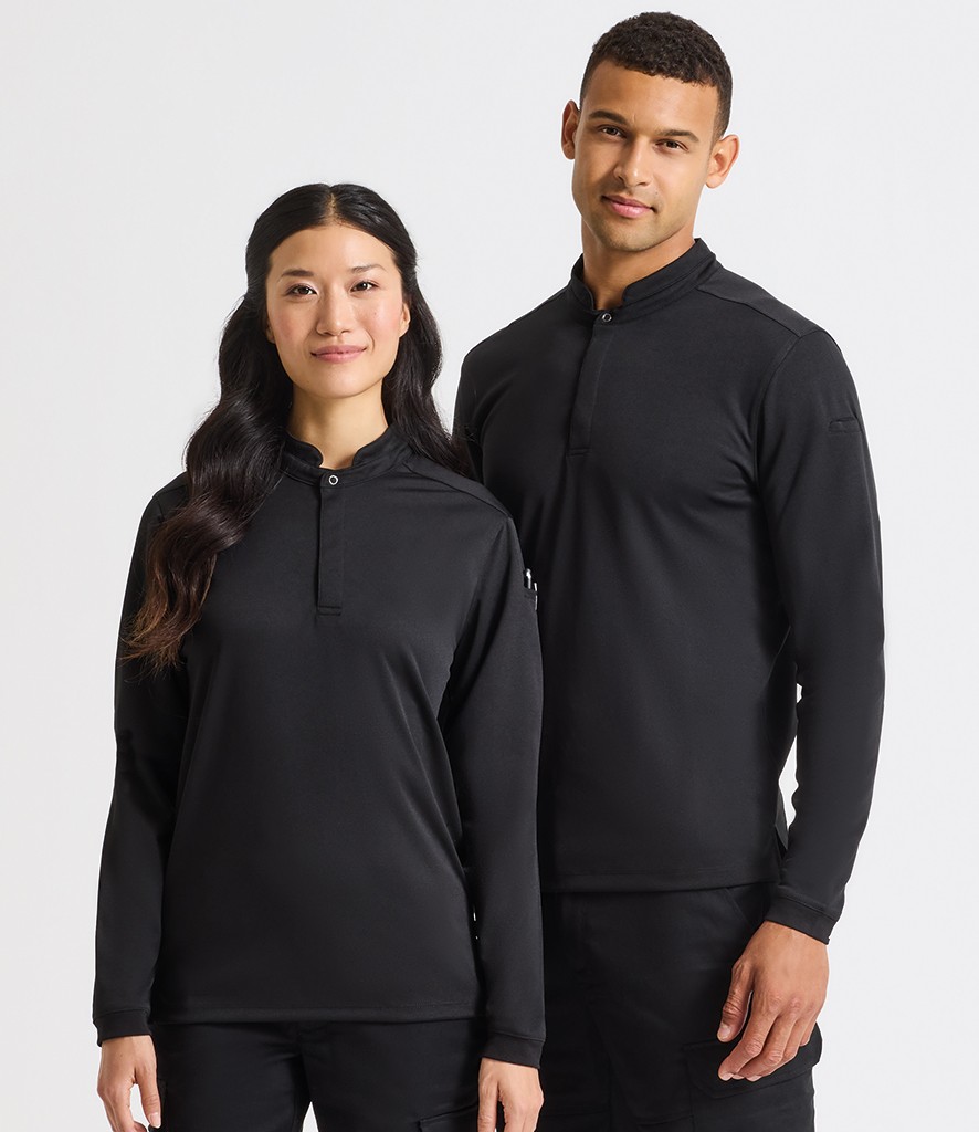 Premier Essential Coolchecker® Long Sleeve Chef's Shirt bedrukken met eigen logo