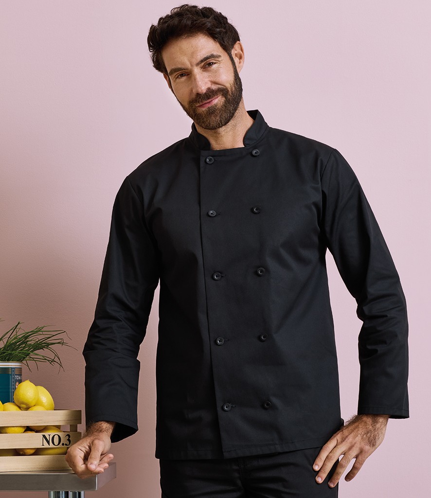 Premier Long Sleeve Chef's Jacket bedrukken met eigen logo