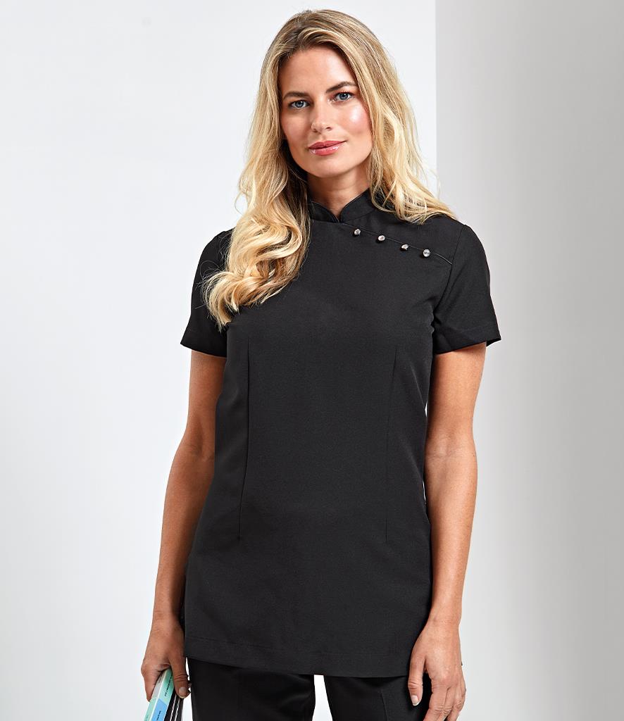 Premier Ladies Mika Short Sleeve Tunic bedrukken met eigen logo