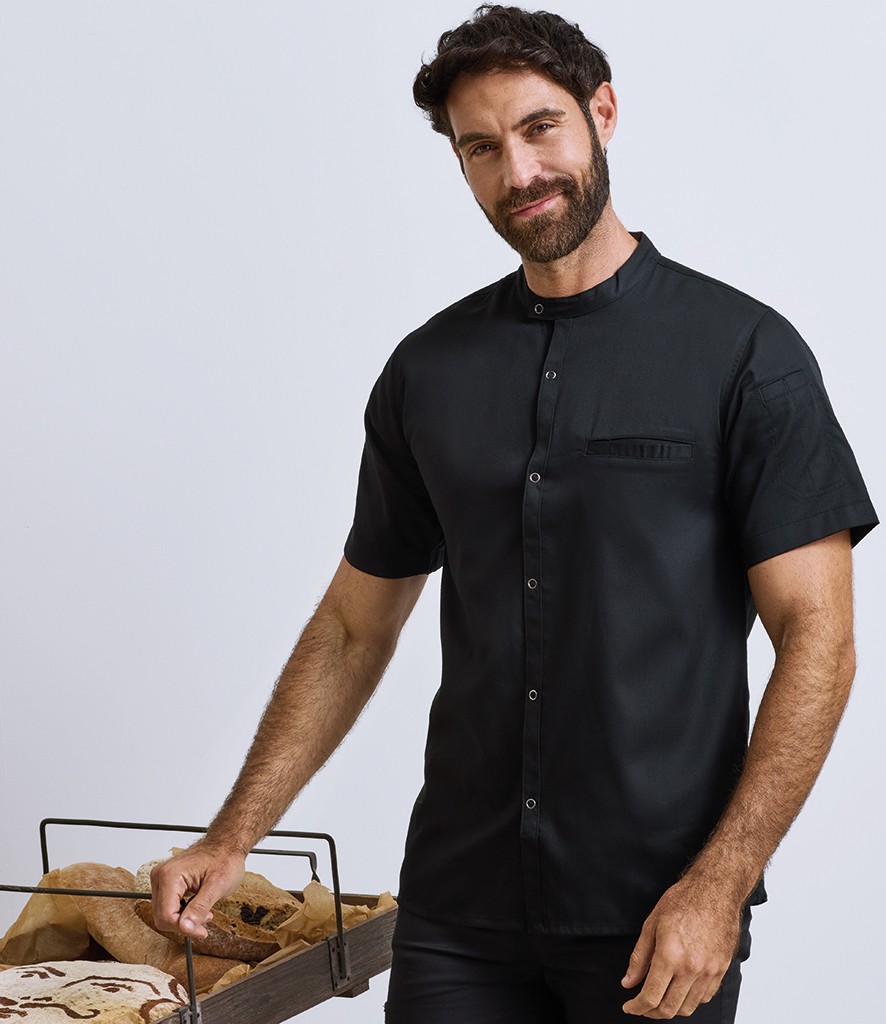 Premier Recyclight® Short Sleeve Chef's Shirt bedrukken met eigen logo