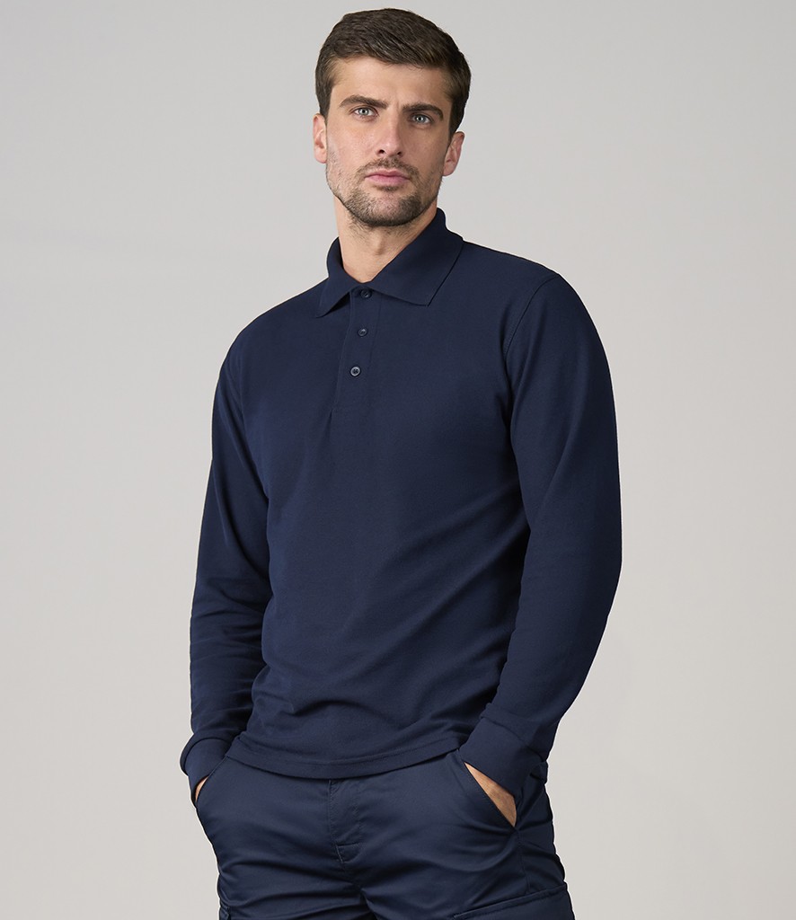 Pro RTX Pro Long Sleeve Piqué Polo Shirt bedrukken met eigen logo