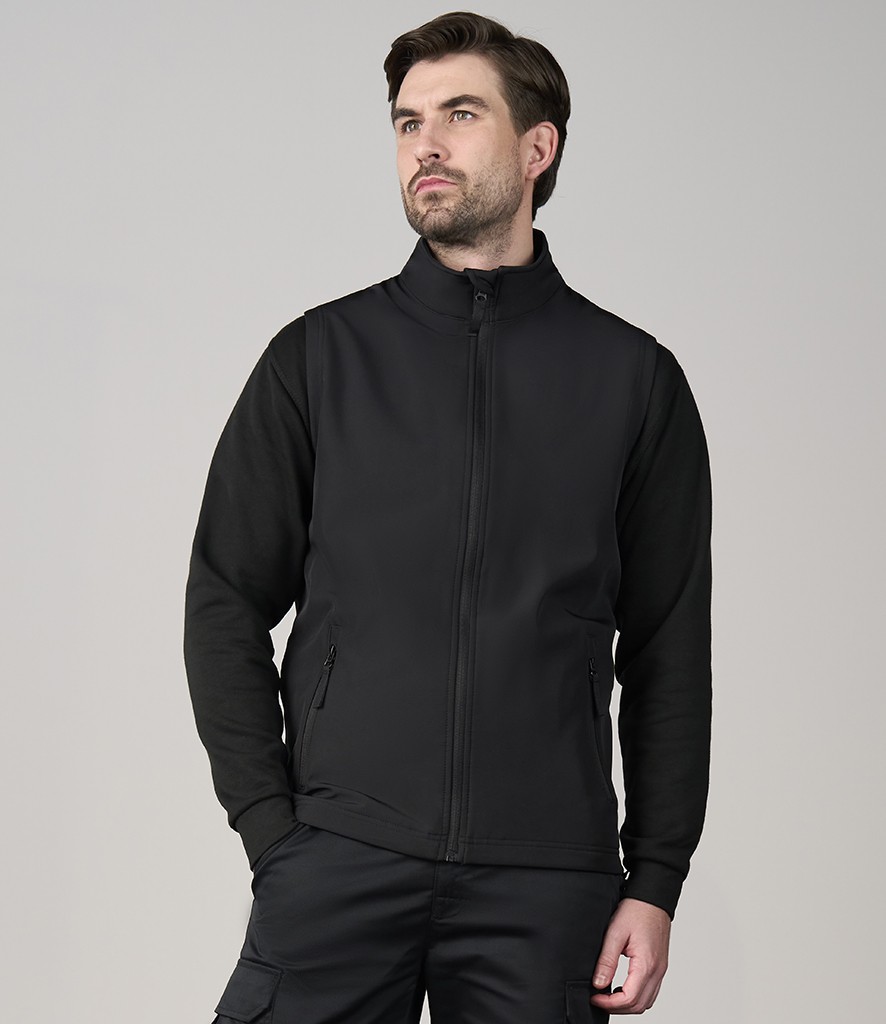 Pro RTX Pro Two Layer Soft Shell Gilet bedrukken met eigen logo