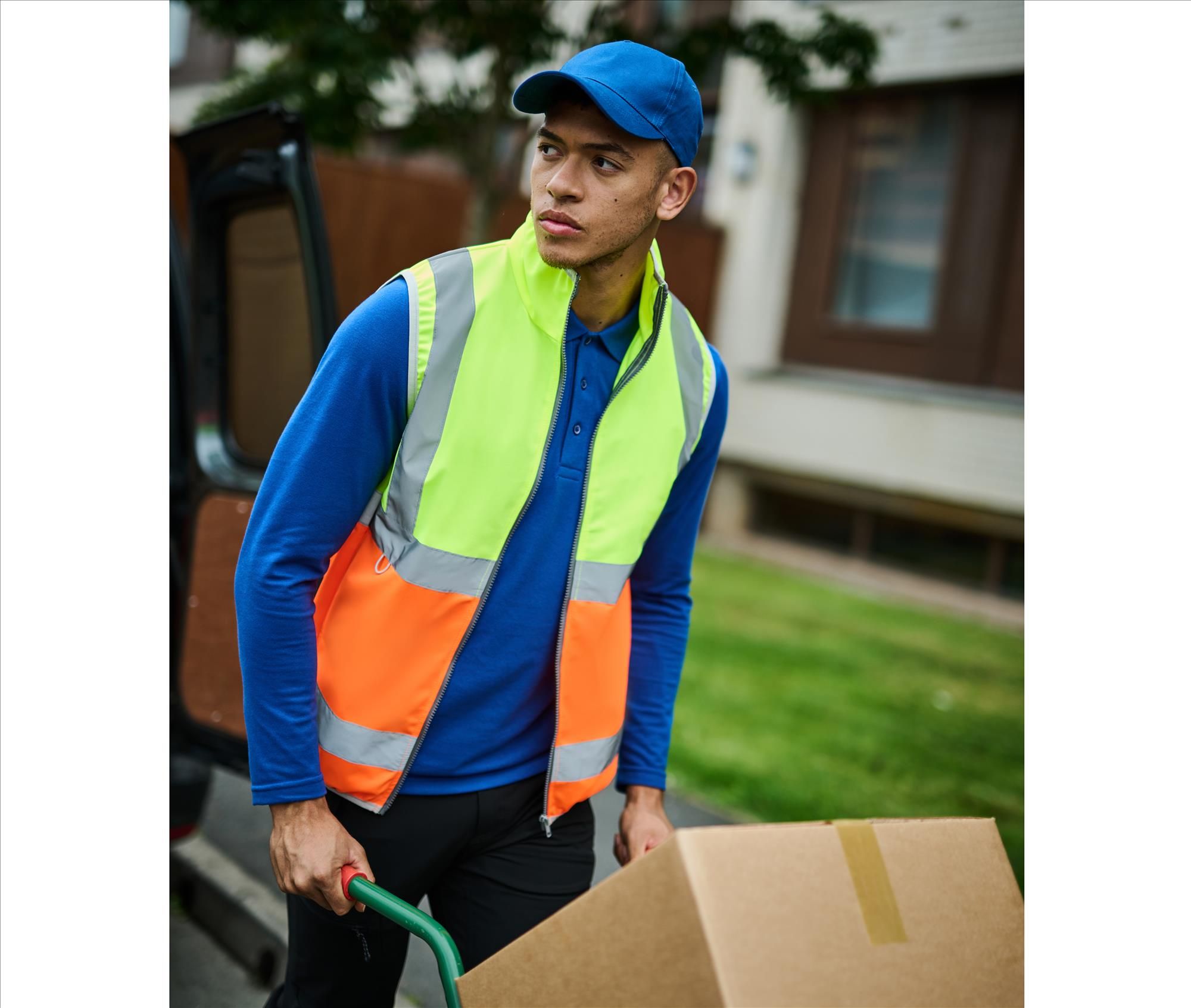 REGATTA HI-VIS PRO FULL ZIP GILET bedrukken met eigen logo