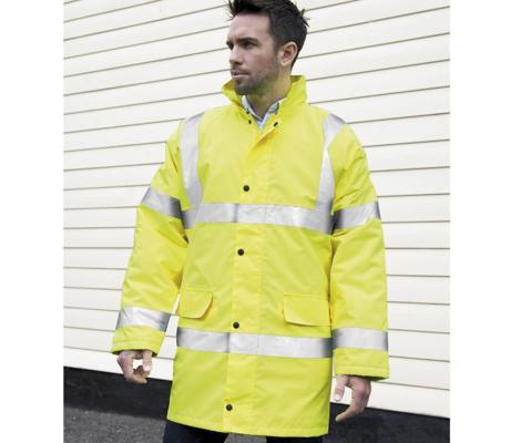 HI VIZ MOTORWAY COAT RESULT RS218