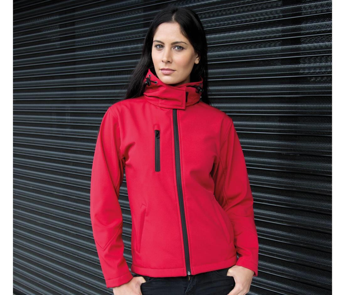 RESULT WOMENS TX PERFORMANCE HOODED SOFTSHELL JACKET bedrukken met eigen logo