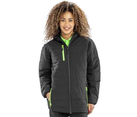 BLACK COMPASS PADDED WINTER JACKET RESULT RS240X