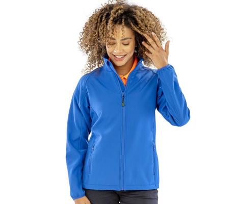 WOMENS RECYCLED 2-LAYER PRINTABLE SOFTSHELL JACKET RESULT RS901F