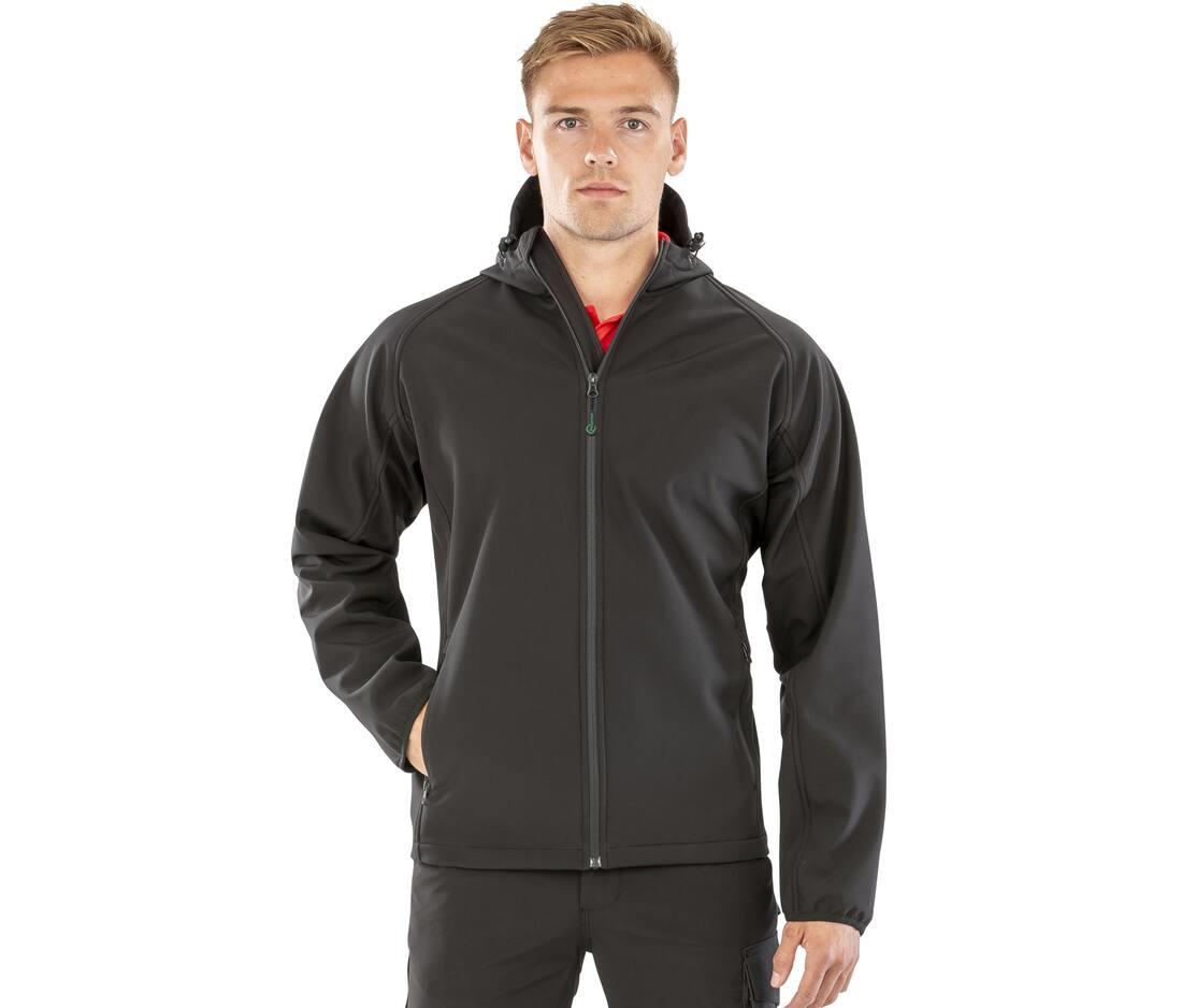 RESULT RECYCLED 3-LAYER PRINTABLE HOODED SOFTSHELL bedrukken met eigen logo