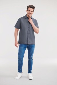 Russell Men Shortsleeve Clas. Polycot. Poplin Shirt Russell 9935M