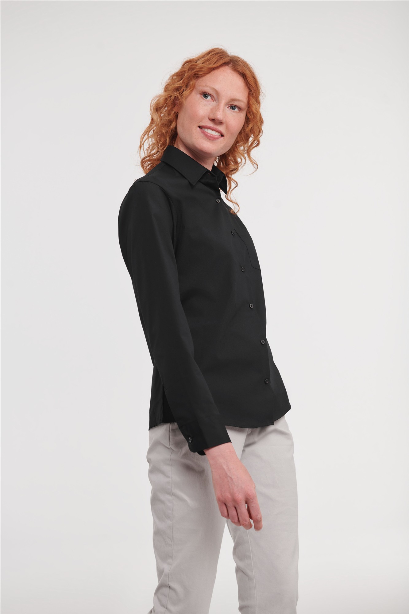 Russell Ladies LSL Classic Pure Cotton Poplin Shirt