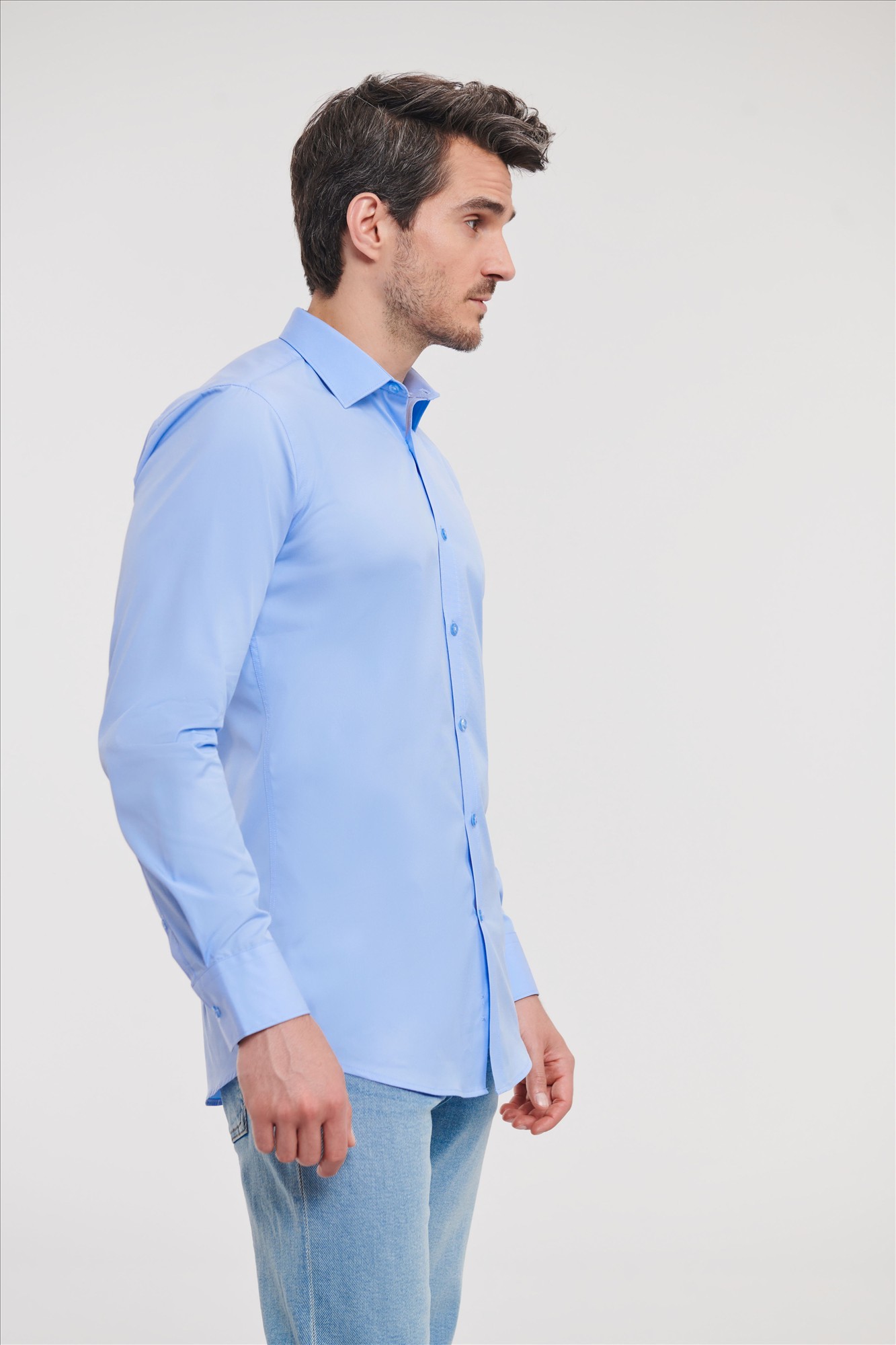 Russell Men LSL Fitted Ultimate Stretch Shirt