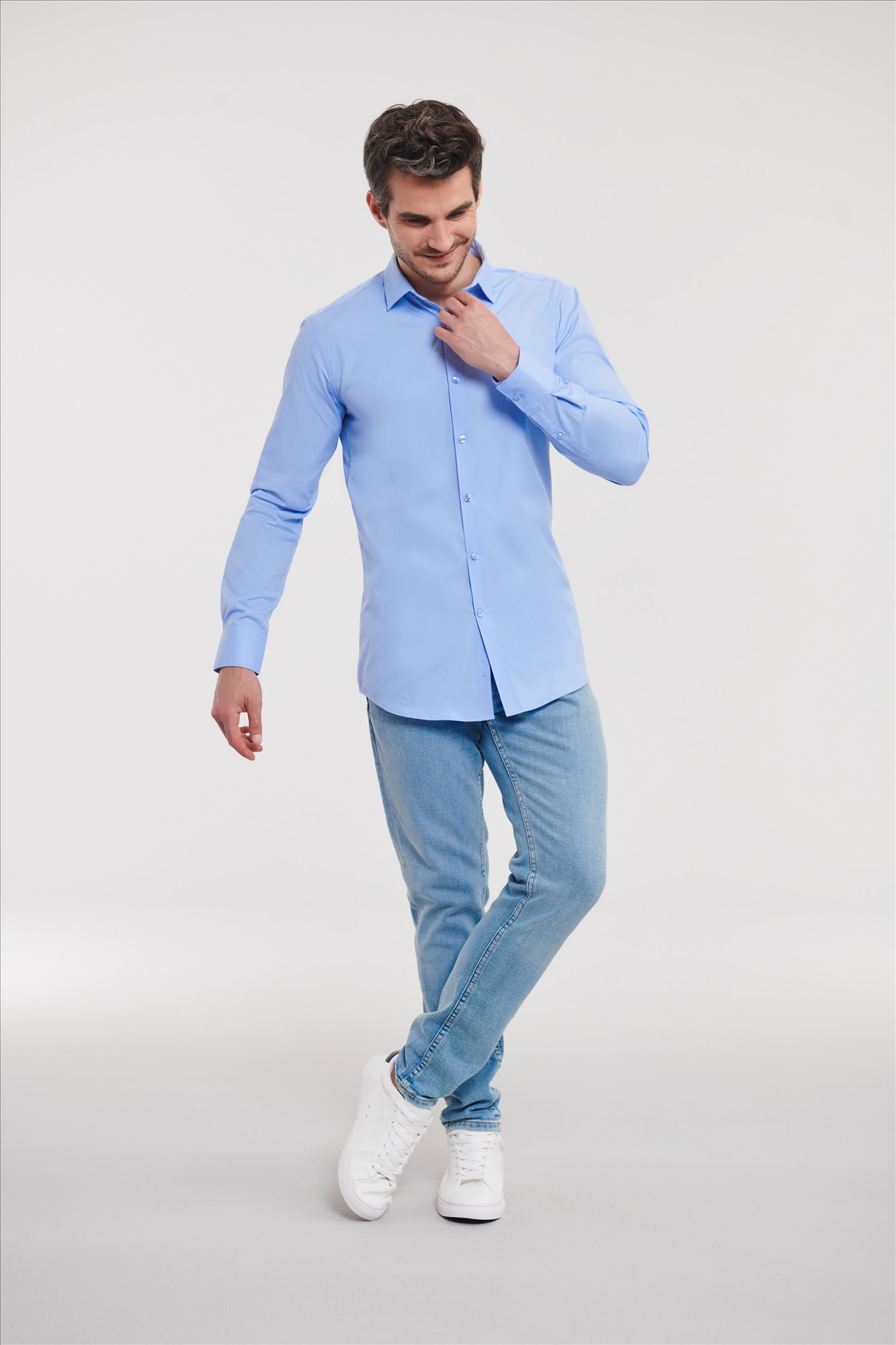Russell Men LSL Fitted Ultimate Stretch Shirt