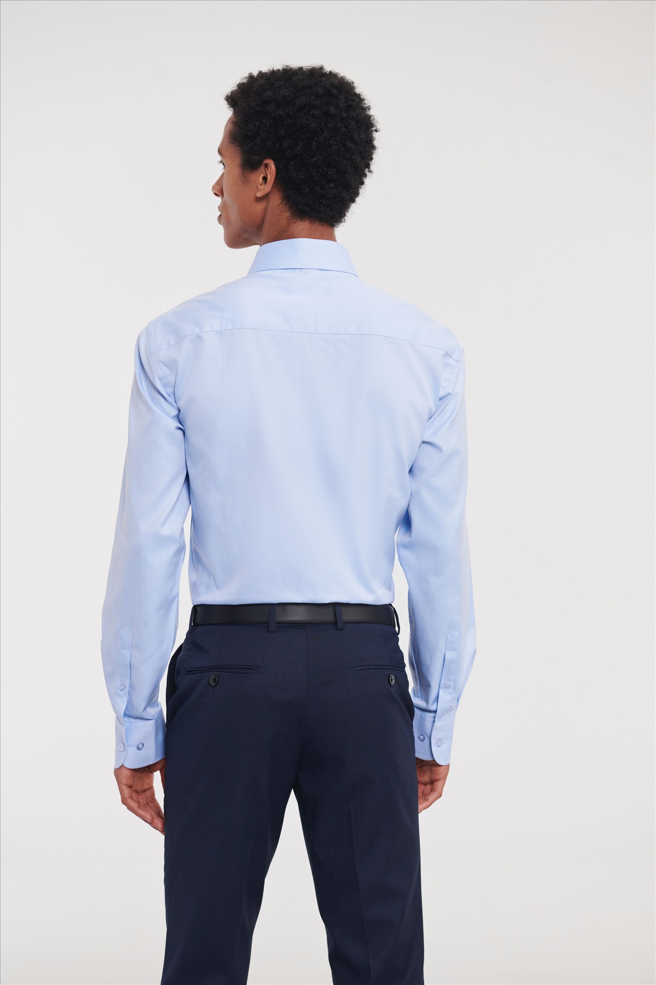 Russell Men LSL Tailored Herringbone Shirt — afbeelding 3