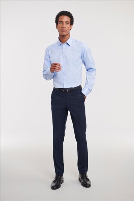 Russell Men LSL Tailored Herringbone Shirt Russell Athletic 9962M