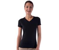 LADIES' V-NECK SUPERB TEE SANS ETIQUETTE SE634