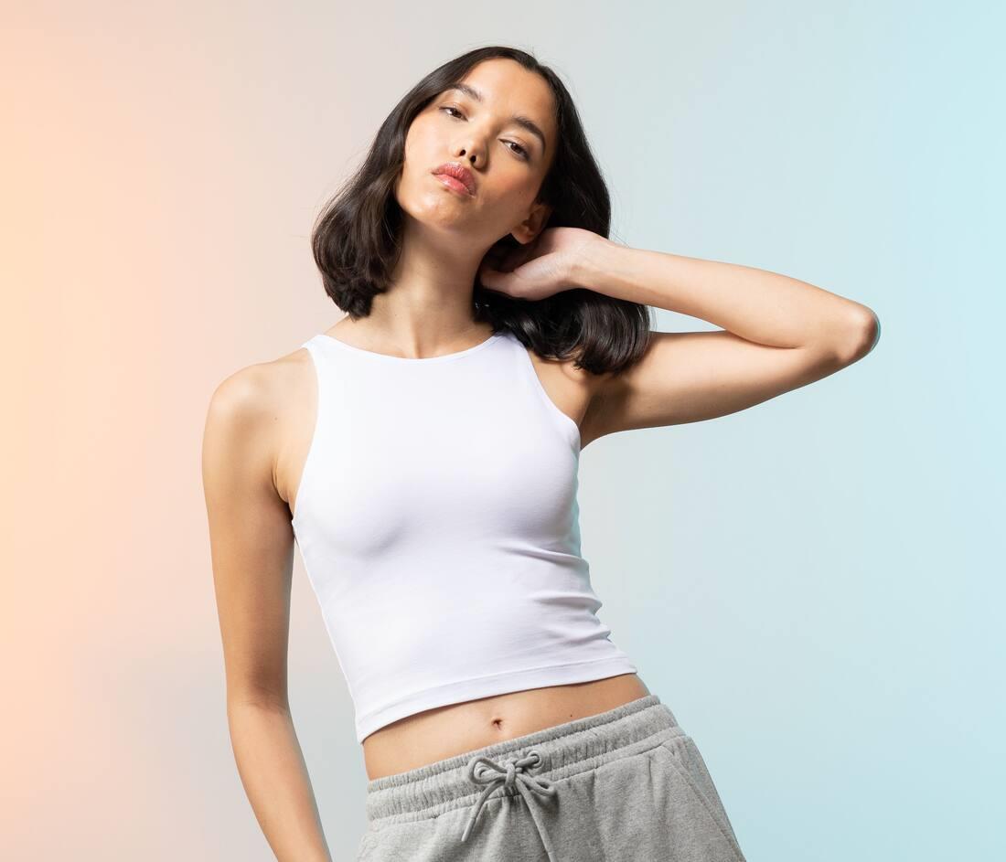 SKINNIFIT WOMEN WOMEN'S CROPPED TOP bedrukken met eigen logo