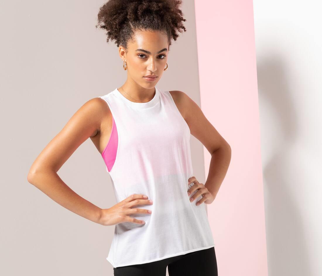 SKINNIFIT WOMEN WOMEN’S HIGH NECK SLASH ARMHOLE VEST bedrukken met eigen logo
