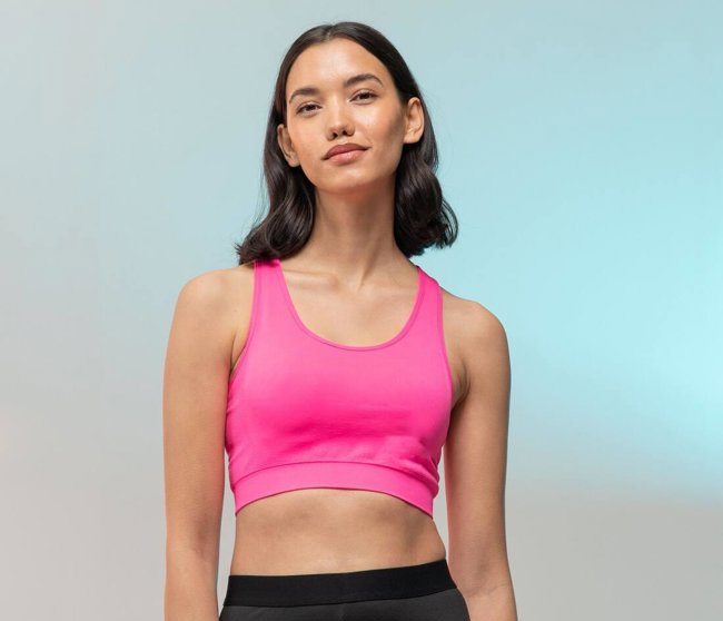 LADIES WORK OUT CROPPED TOP SKINNIFIT WOMEN SK235