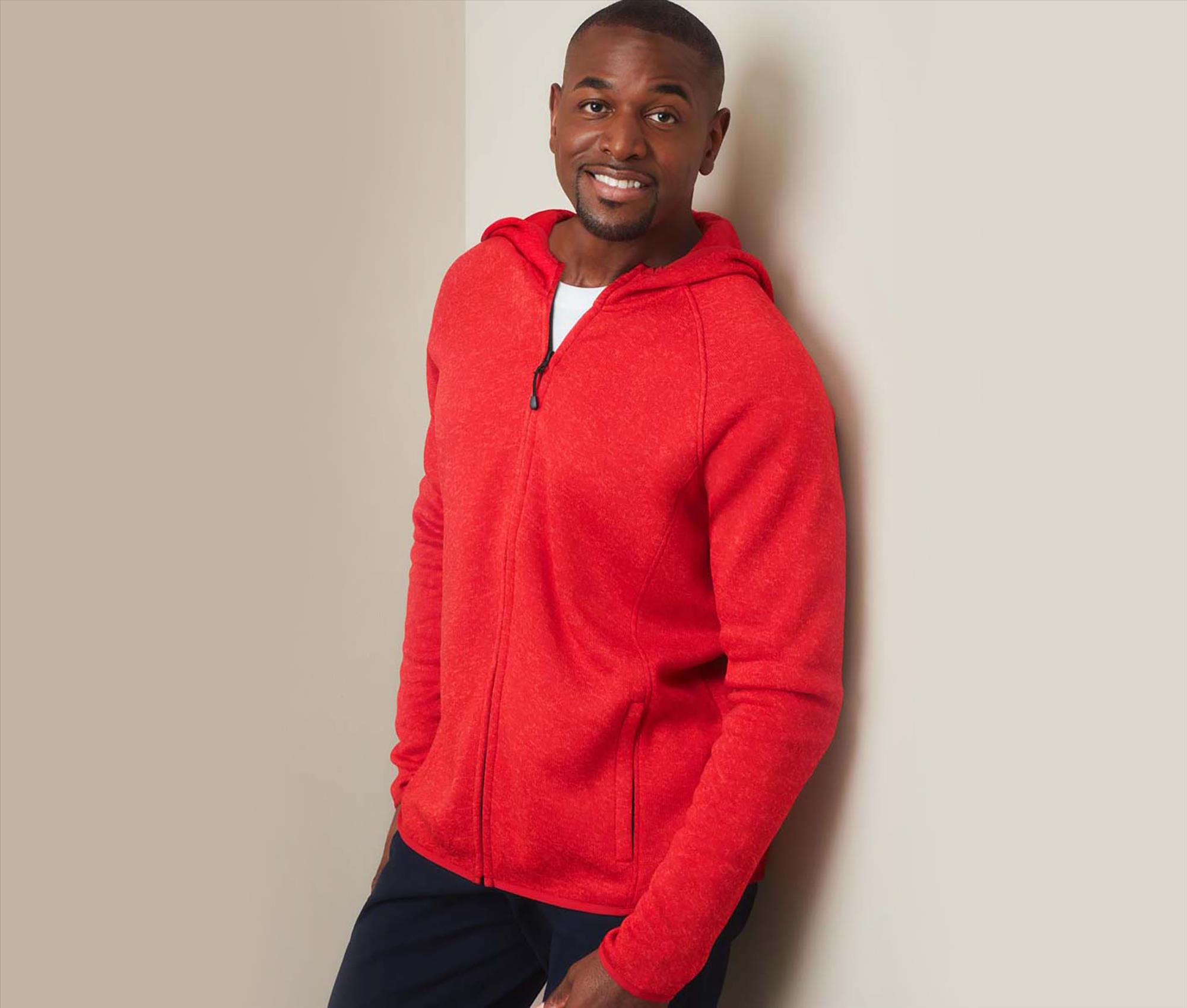 STEDMAN LUX HOODED KNIT FLEECE JACKET FOR MEN bedrukken met eigen logo