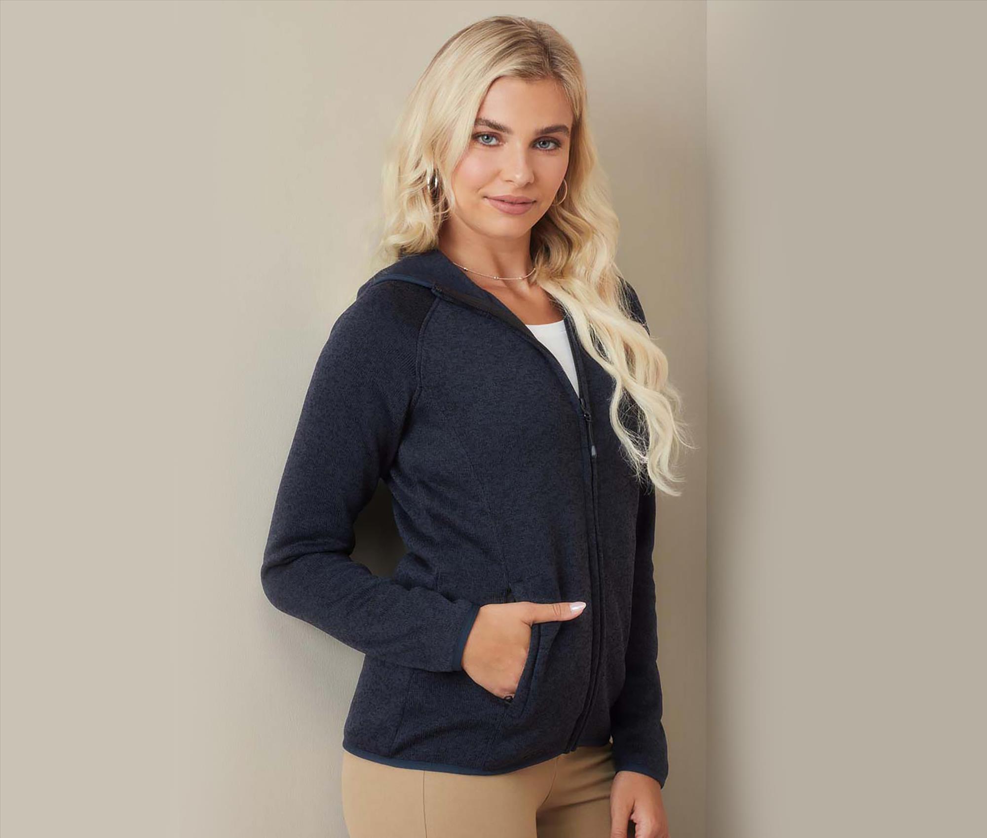 STEDMAN LUX HOODED KNIT FLEECE JACKET FOR WOMEN bedrukken met eigen logo