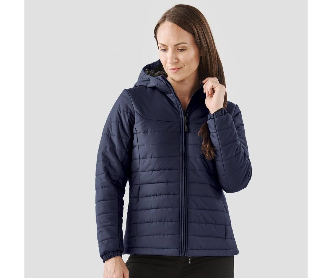 STORMTECH W'S NAUTILUS QUILTED HOODY bedrukken met eigen logo