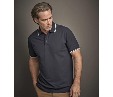 LUXURY STRIPE STRETCH POLO TEE JAYS TJ1407