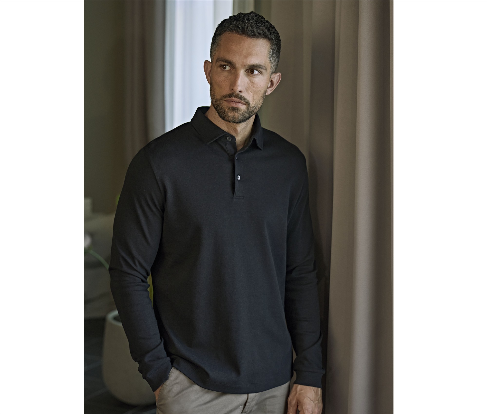 TEE JAYS PIMA COTTON LONG SLEEVE POLO bedrukken met eigen logo