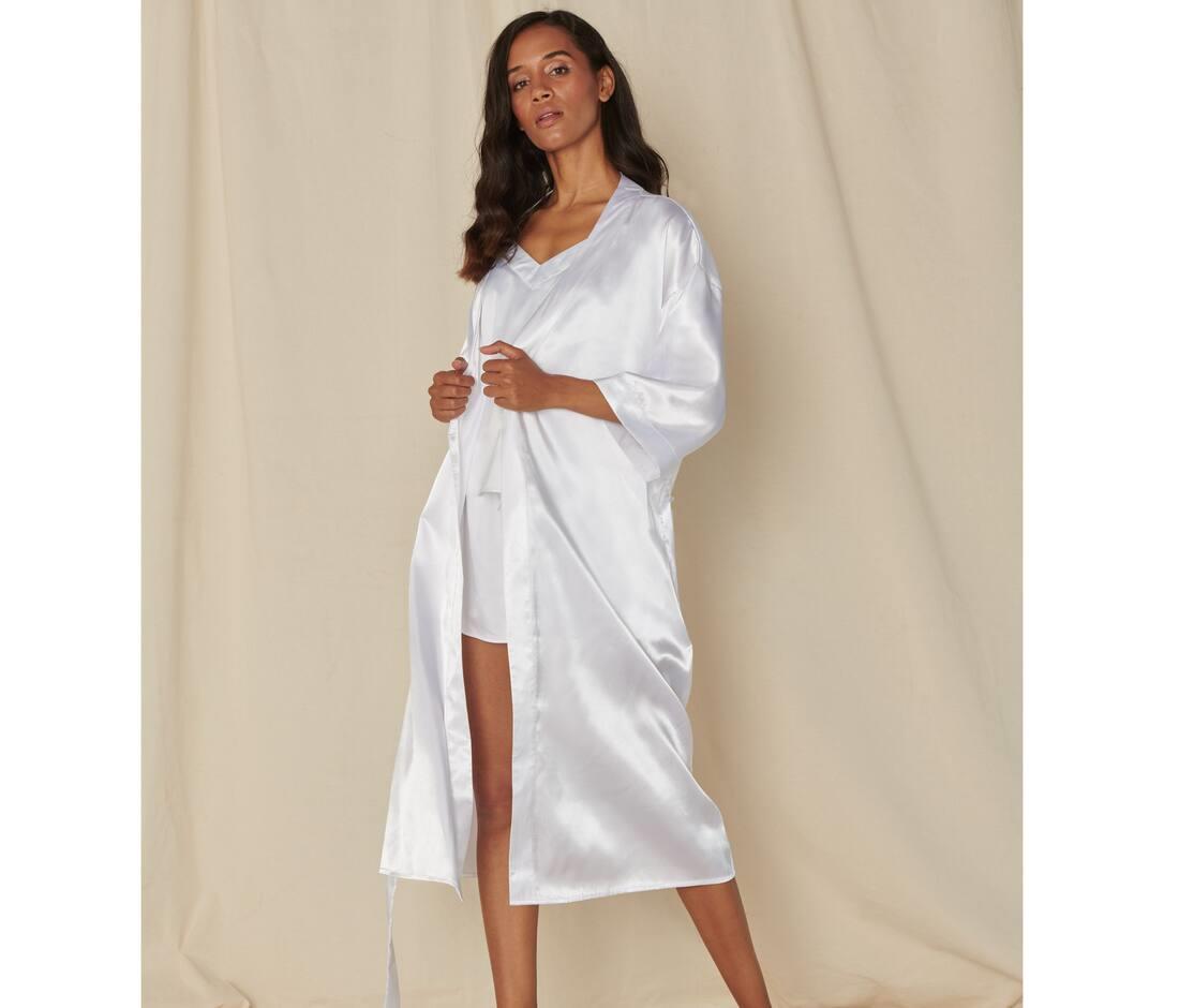 TOWEL CITY LADIES SATIN ROBE bedrukken met eigen logo